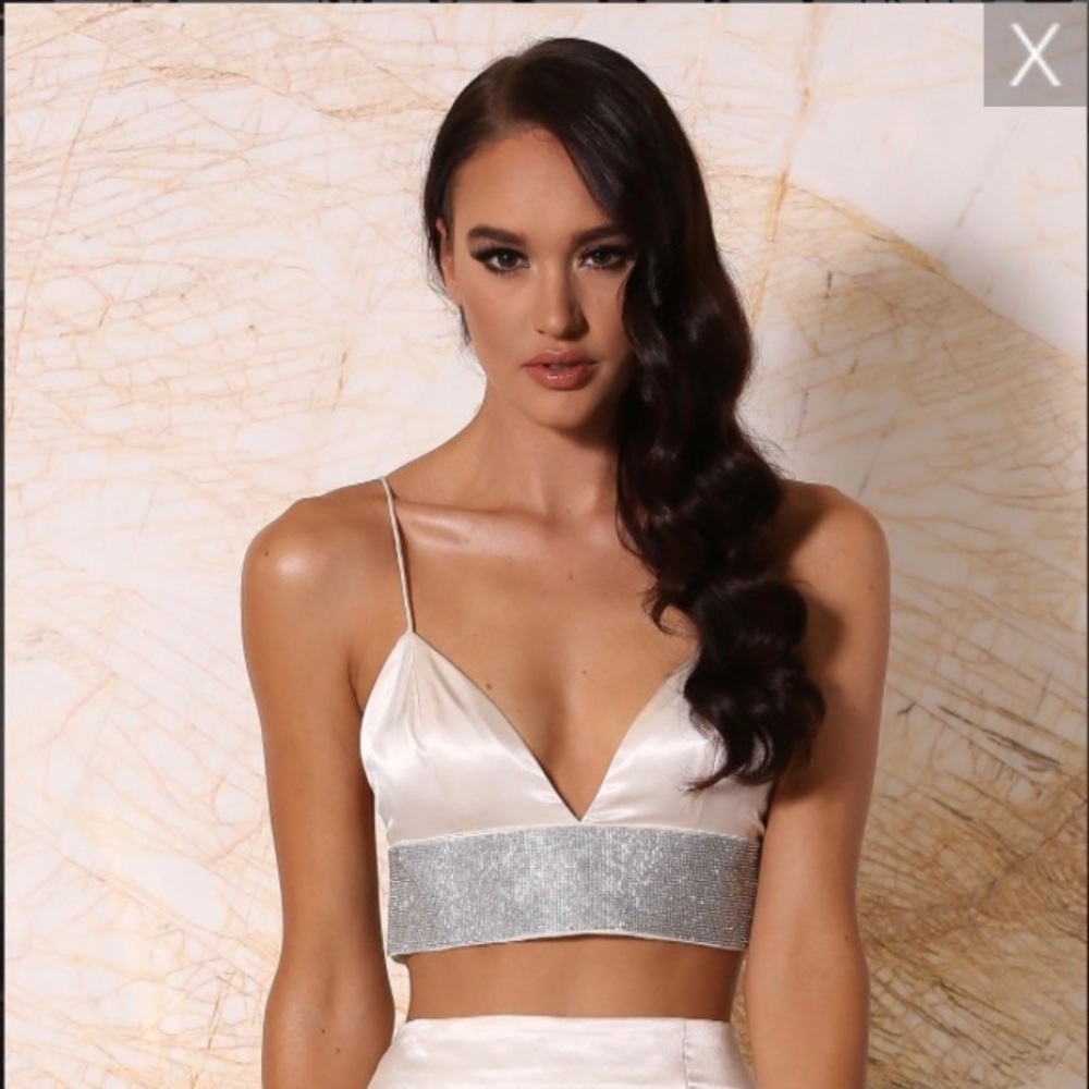 Meshki boutique diamond crop top! NEVER WORN.